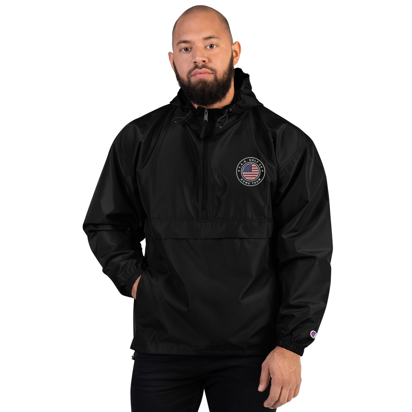 Home Team Logo Embroidered Champion Packable Jacket