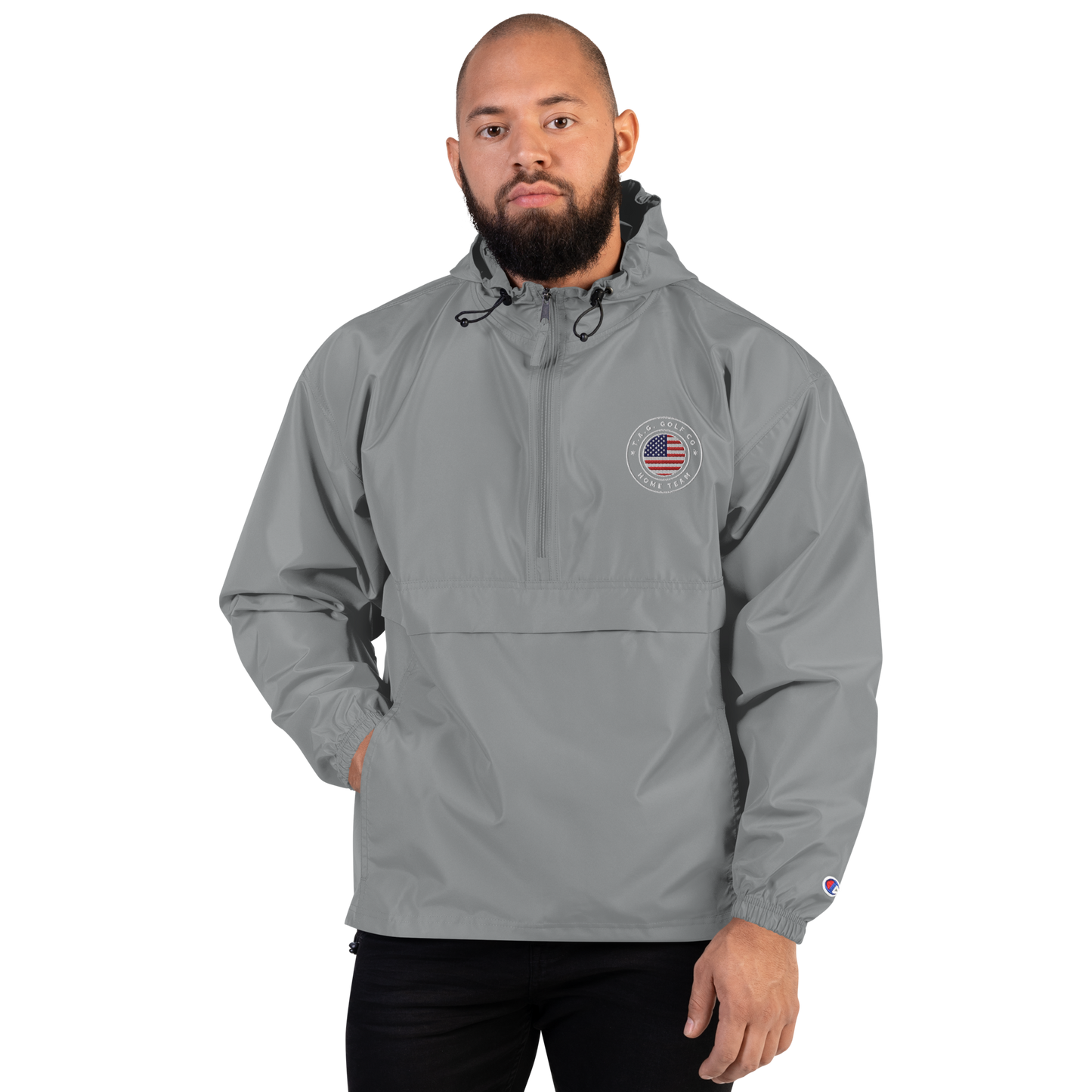 Home Team Logo Embroidered Champion Packable Jacket