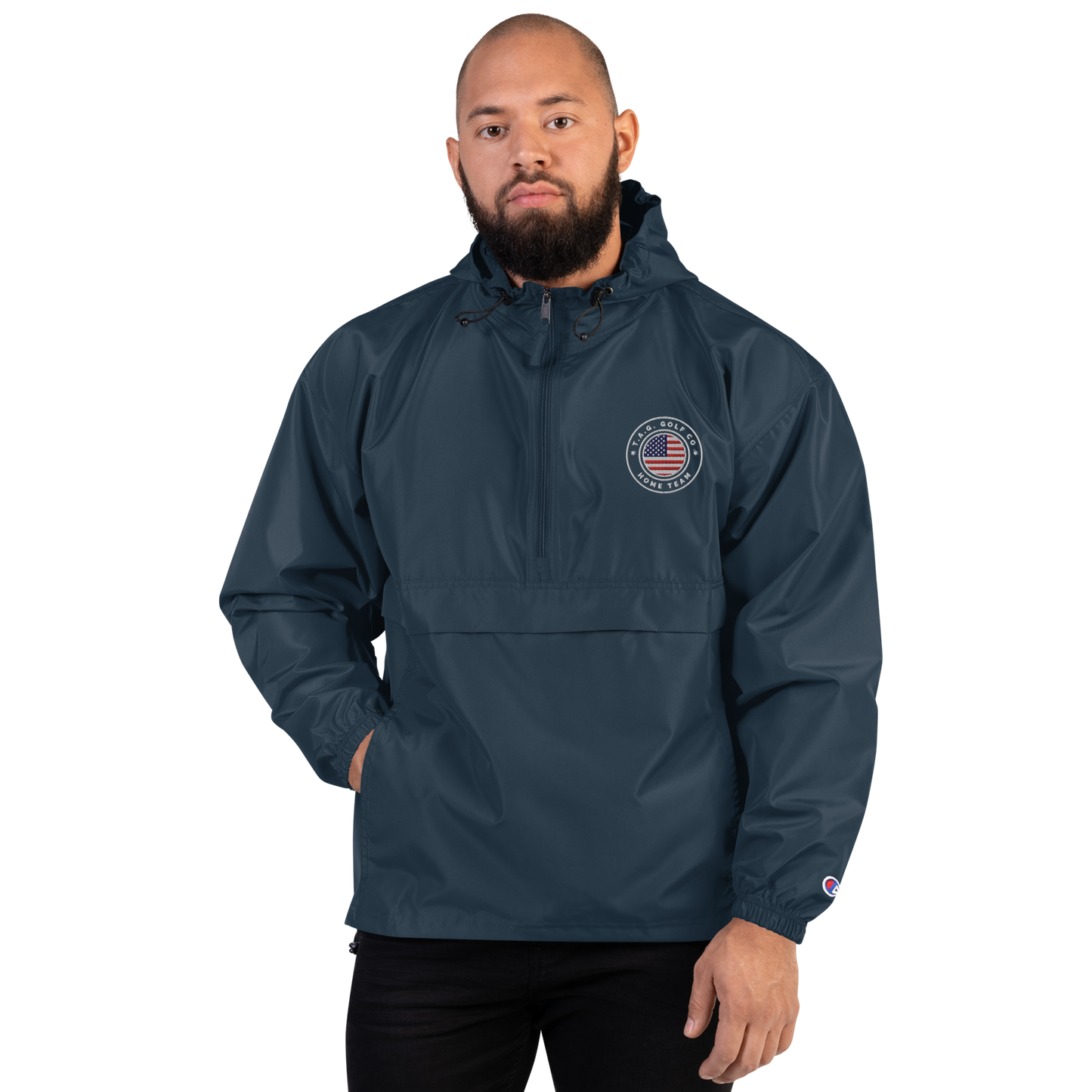 Home Team Logo Embroidered Champion Packable Jacket