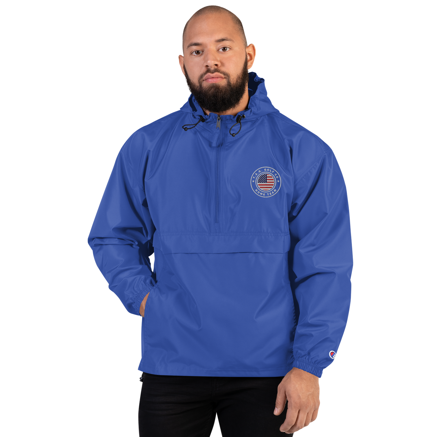 Home Team Logo Embroidered Champion Packable Jacket