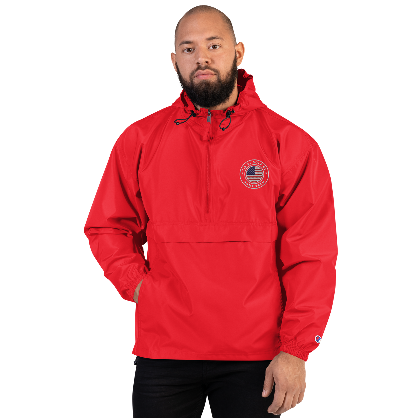 Home Team Logo Embroidered Champion Packable Jacket