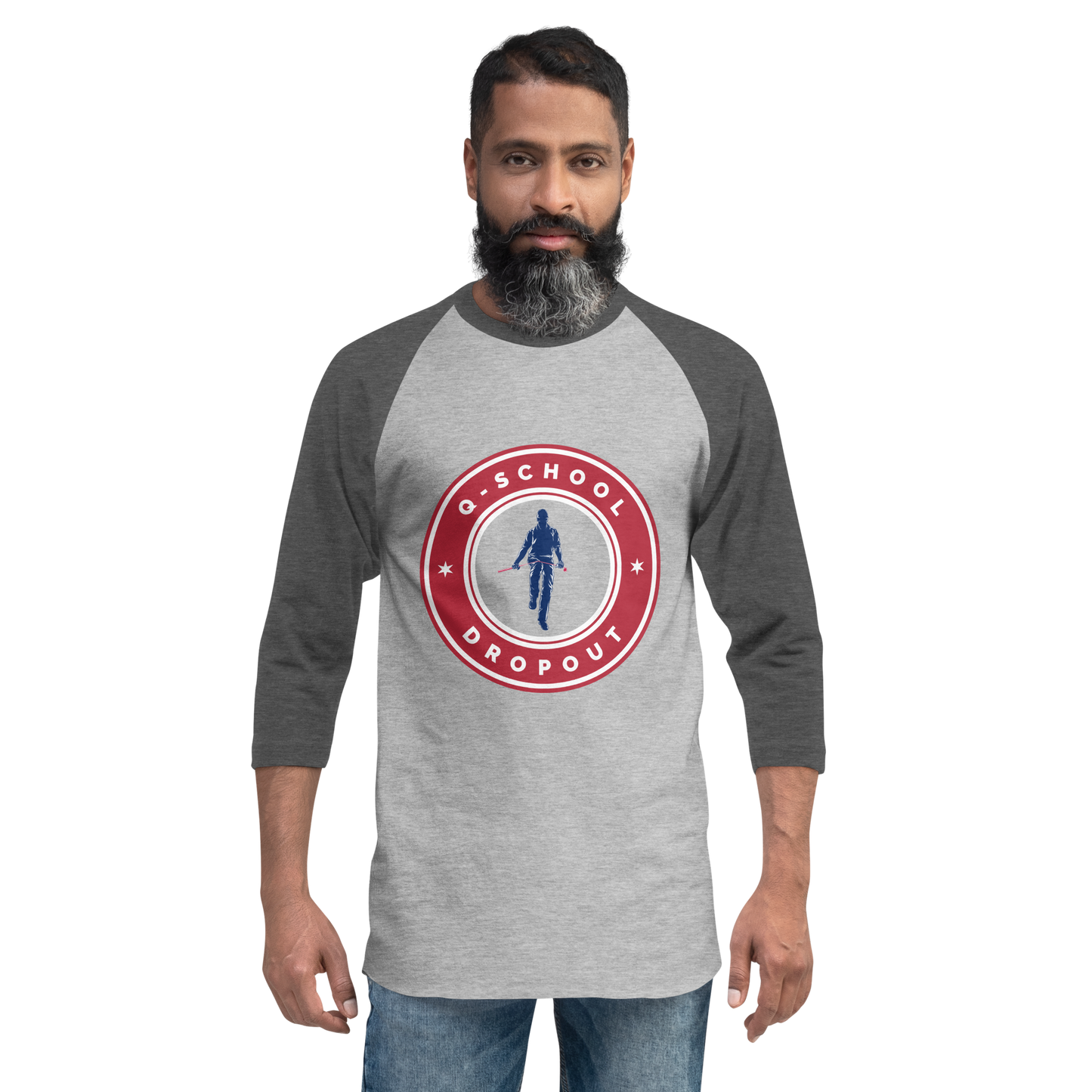 Q-School Dropout - 3/4 sleeve raglan shirt