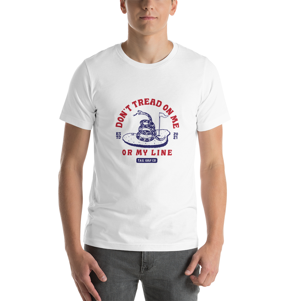 Don't Tread On Me T - Red & Blue Logo